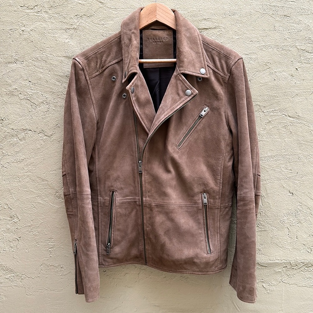Selected Homme Suede Biker Jacket